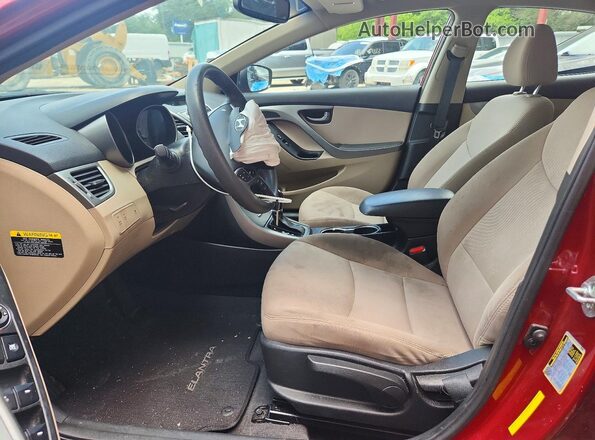 5NPDH4AE0GH703798 2016 HYUNDAI ELANTRA Red 