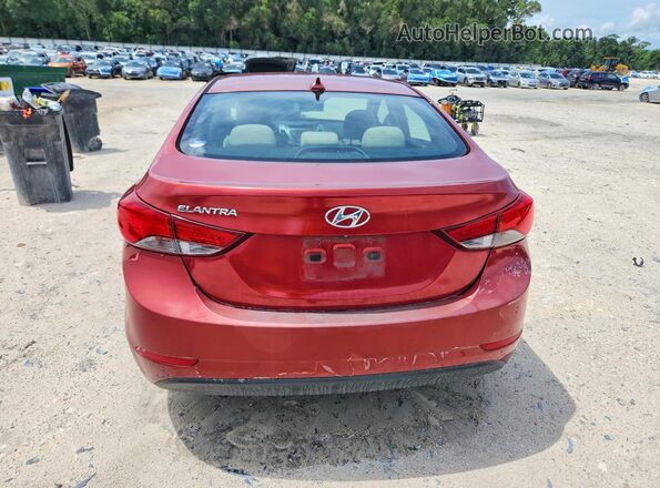 5NPDH4AE0GH703798 2016 HYUNDAI ELANTRA Red 