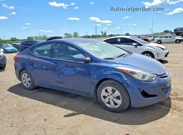 5NPDH4AE0GH787573 2016 HYUNDAI ELANTRA Blue 