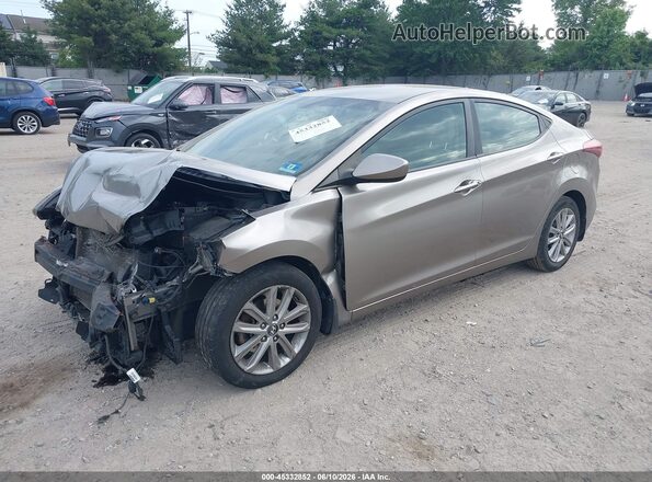 5NPDH4AE1GH655180 2016 HYUNDAI ELANTRA Желто-коричневый Передняя левая четверть