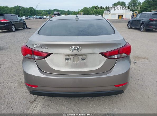 5NPDH4AE1GH655180 2016 HYUNDAI ELANTRA Желто-коричневый 