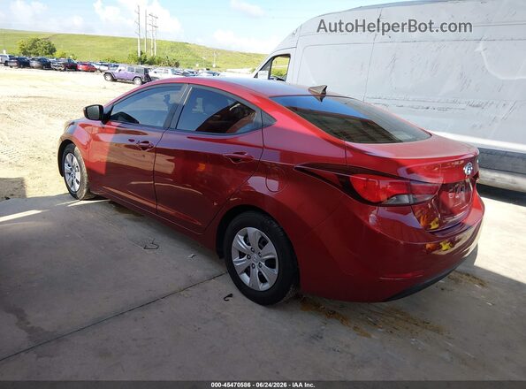 5NPDH4AE1GH677096 2016 HYUNDAI ELANTRA Red Tył lewy