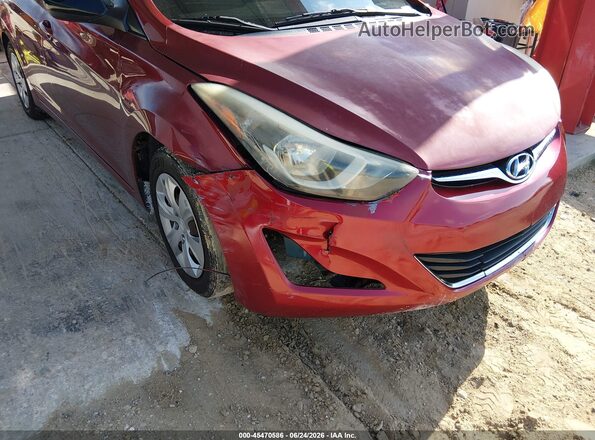 5NPDH4AE1GH677096 2016 HYUNDAI ELANTRA Red Widok z przodu