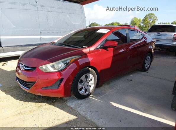 5NPDH4AE1GH677096 2016 HYUNDAI ELANTRA Red Przód lewy