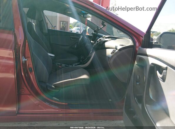 5NPDH4AE1GH677096 2016 HYUNDAI ELANTRA Red Widok wnętrza z przodu
