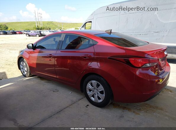 5NPDH4AE1GH677096 2016 HYUNDAI ELANTRA Red Widok wnętrza 360 stopni