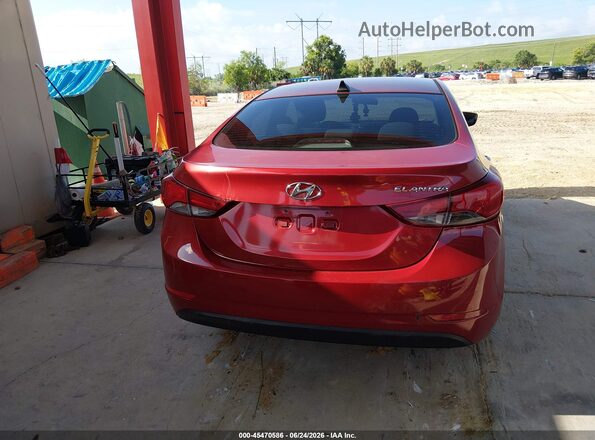 5NPDH4AE1GH677096 2016 HYUNDAI ELANTRA Red 
