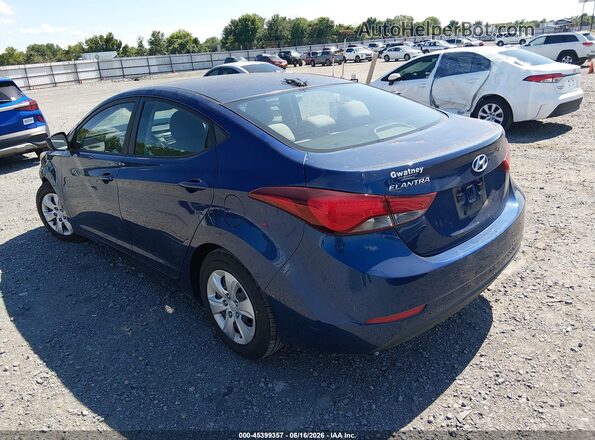 5NPDH4AE1GH693606 2016 HYUNDAI ELANTRA Blue Հետևի ձախ