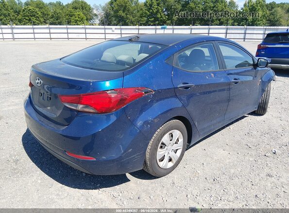 5NPDH4AE1GH693606 2016 HYUNDAI ELANTRA Blue Հետևի աջ