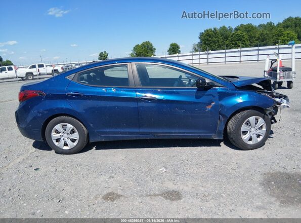 5NPDH4AE1GH693606 2016 HYUNDAI ELANTRA Blue Սալոնի հետևի տեսք
