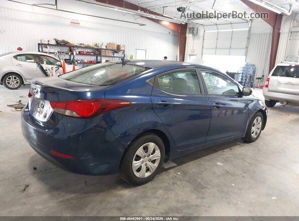 5NPDH4AE1GH697056 2016 HYUNDAI ELANTRA Dark Blue Rear right