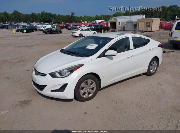 5NPDH4AE1GH753299 2016 HYUNDAI ELANTRA White Vista tres cuartos delantera izquierda