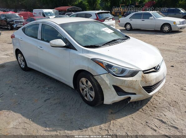 5NPDH4AE1GH753299 2016 HYUNDAI ELANTRA White Vista frontal