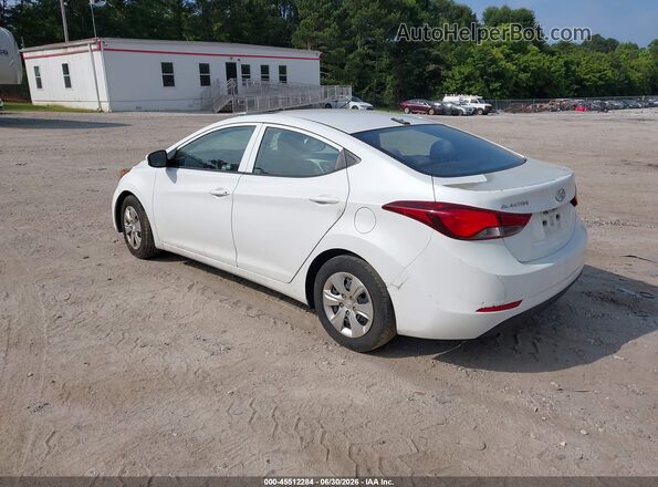 5NPDH4AE1GH753299 2016 HYUNDAI ELANTRA White Trasero izquierdo
