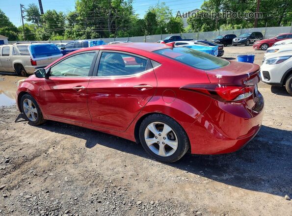 5NPDH4AE1GH783290 2016 HYUNDAI ELANTRA Красный Задняя левая четверть