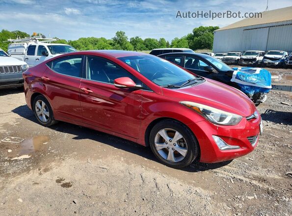5NPDH4AE1GH783290 2016 HYUNDAI ELANTRA Красный Передняя правая четверть