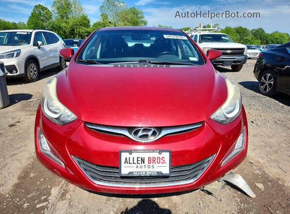 5NPDH4AE1GH783290 2016 HYUNDAI ELANTRA Красный Вид спереди