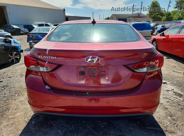 5NPDH4AE1GH783290 2016 HYUNDAI ELANTRA Красный Вид сзади