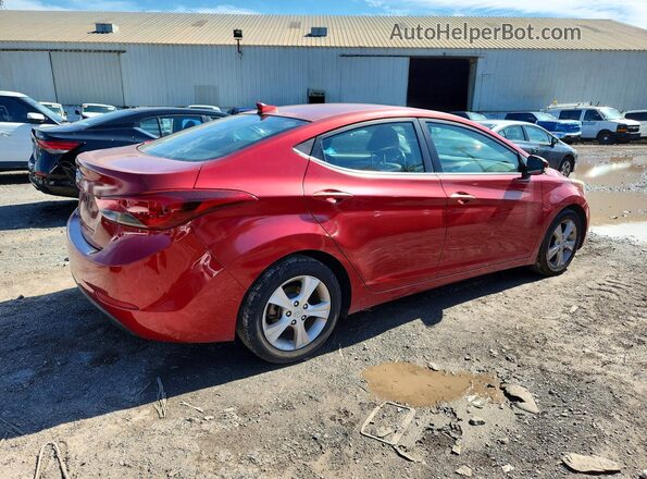5NPDH4AE1GH783290 2016 HYUNDAI ELANTRA Красный Задняя правая четверть