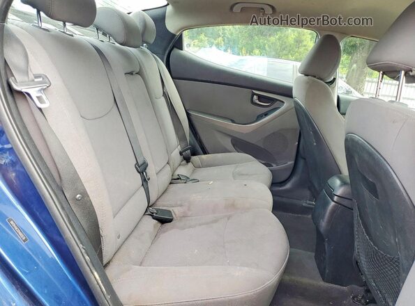 5NPDH4AE2GH660579 2016 HYUNDAI ELANTRA Blue Вид задніх сидінь
