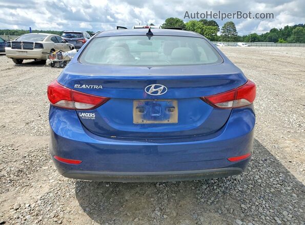 5NPDH4AE2GH660579 2016 HYUNDAI ELANTRA Blue Вид ззаду