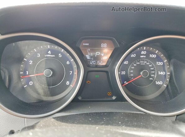 5NPDH4AE2GH660579 2016 HYUNDAI ELANTRA Blue Вид щитка приладів