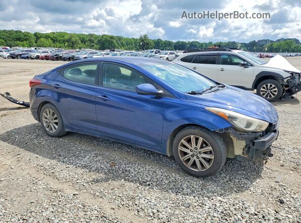 5NPDH4AE2GH660579 2016 HYUNDAI ELANTRA Blue Передня права чверть