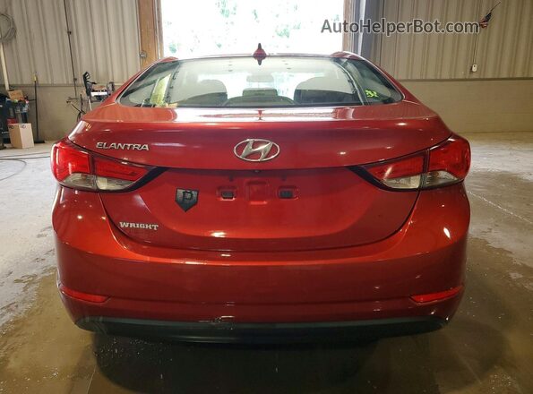 5NPDH4AE2GH683022 2016 HYUNDAI ELANTRA Красный 