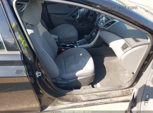 5NPDH4AE2GH685837 2016 HYUNDAI ELANTRA Black Вид салону спереду