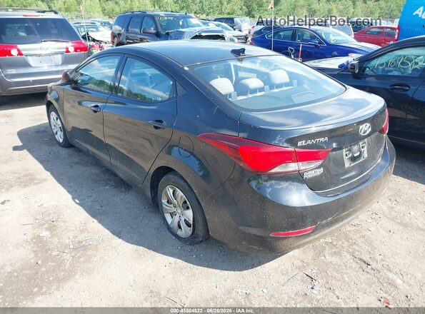 5NPDH4AE2GH685837 2016 HYUNDAI ELANTRA Black Задня ліва чверть