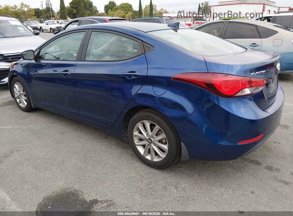 5NPDH4AE2GH688933 2016 HYUNDAI ELANTRA Синий Задняя левая четверть