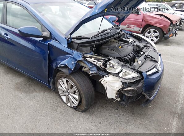 5NPDH4AE2GH688933 2016 HYUNDAI ELANTRA Синий Вид спереди