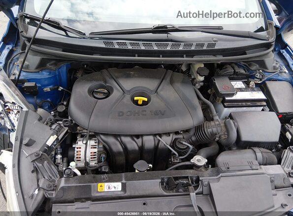 5NPDH4AE2GH688933 2016 HYUNDAI ELANTRA Синий Вид сзади