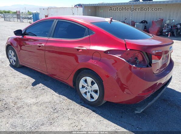 5NPDH4AE2GH709747 2016 HYUNDAI ELANTRA Бордовый Задняя левая четверть