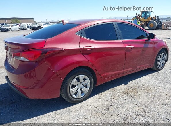 5NPDH4AE2GH709747 2016 HYUNDAI ELANTRA Бордовый Задняя правая четверть
