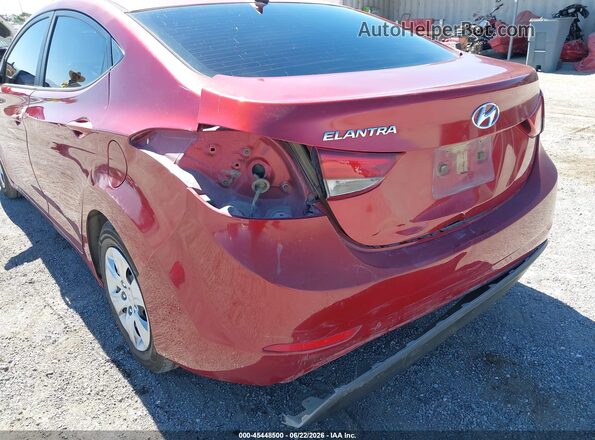 5NPDH4AE2GH709747 2016 HYUNDAI ELANTRA Бордовый Вид спереди