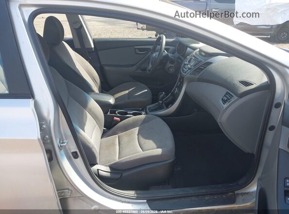 5NPDH4AE2GH718867 2016 HYUNDAI ELANTRA Серебряный Вид салона спереди