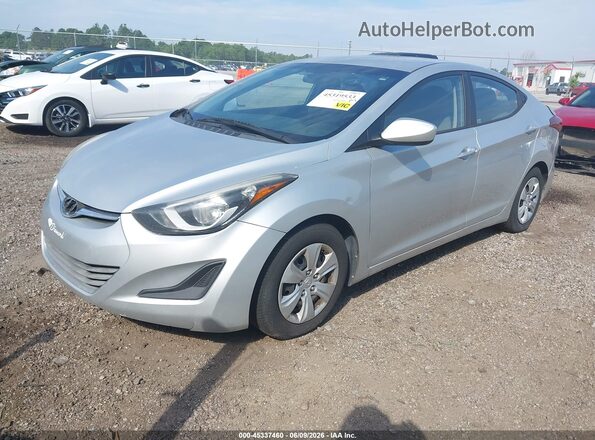 5NPDH4AE2GH718867 2016 HYUNDAI ELANTRA Серебряный Передняя левая четверть