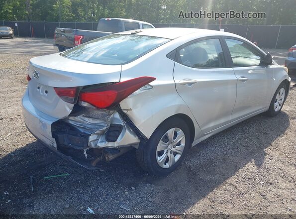 5NPDH4AE2GH718867 2016 HYUNDAI ELANTRA Серебряный Задняя правая четверть
