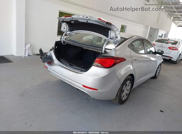5NPDH4AE2GH726113 2016 HYUNDAI ELANTRA Silver 