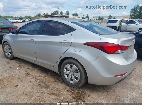 5NPDH4AE2GH730470 2016 HYUNDAI ELANTRA Silver 
