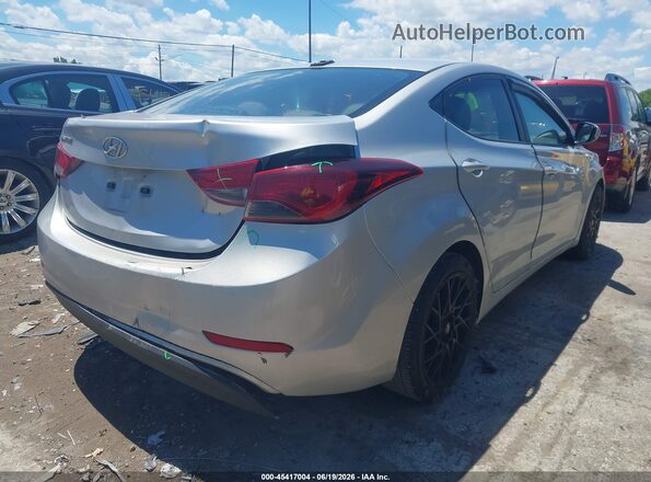 5NPDH4AE2GH735538 2016 HYUNDAI ELANTRA Silver Задня права чверть
