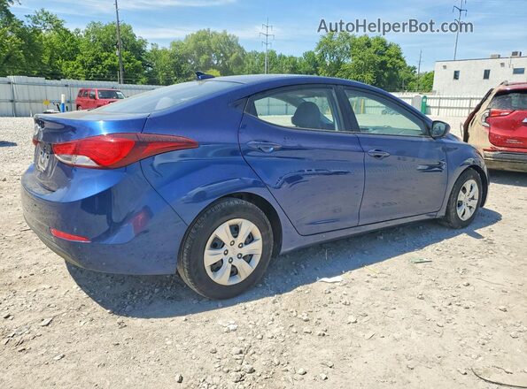 5NPDH4AE2GH741016 2016 HYUNDAI ELANTRA Blue Rear right