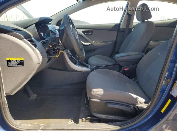 5NPDH4AE2GH741016 2016 HYUNDAI ELANTRA Blue Front interior view