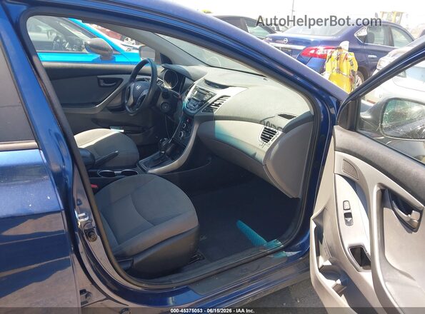 5NPDH4AE2GH758835 2016 HYUNDAI ELANTRA Blue Widok wnętrza z przodu
