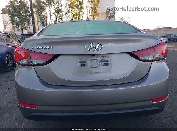 5NPDH4AE2GH771925 2016 HYUNDAI ELANTRA Gray Вид щитка приладів