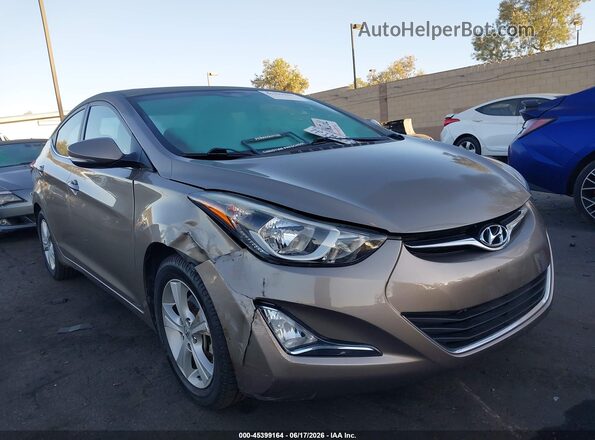 5NPDH4AE2GH771925 2016 HYUNDAI ELANTRA Gray Вид спереду
