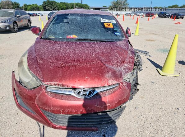 5NPDH4AE3GH667928 2016 HYUNDAI ELANTRA Red Вид спереду