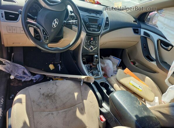 5NPDH4AE3GH667928 2016 HYUNDAI ELANTRA Red Вид панелі приладів
