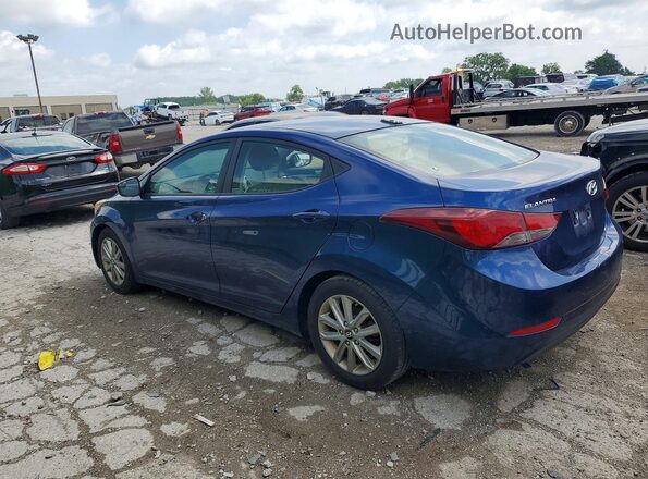 5NPDH4AE3GH720580 2016 HYUNDAI ELANTRA Синий Задняя левая четверть